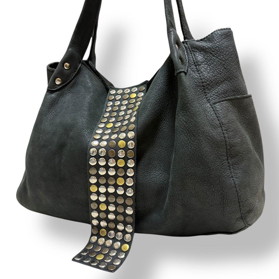 TRES y2k 00s 海外ガール 本革 スタッズ ショルダー バッグ
