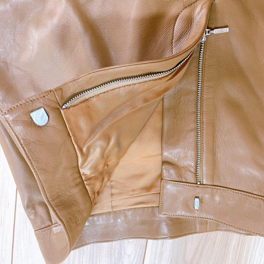 レア✨ロエベ　LOEWE　仔羊　レザー　レザーパンツ　キャメル　ユニセックス