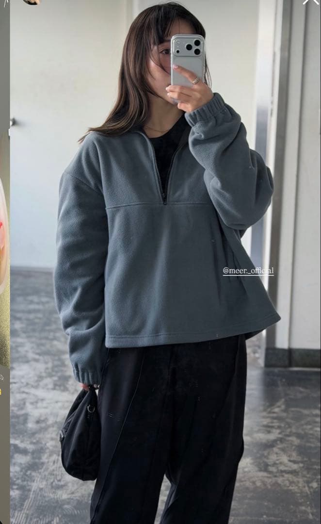 meer. RIPPLES SATAIN PANTSブラック