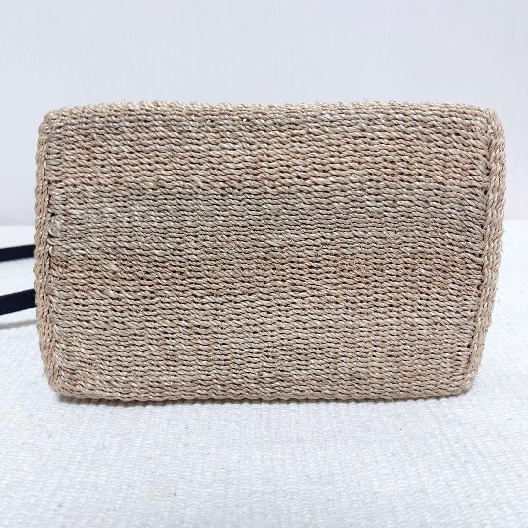 VIOLAd'ORO ヴィオラドーロ　2wayカゴバッグ　アバカ　スクエア型