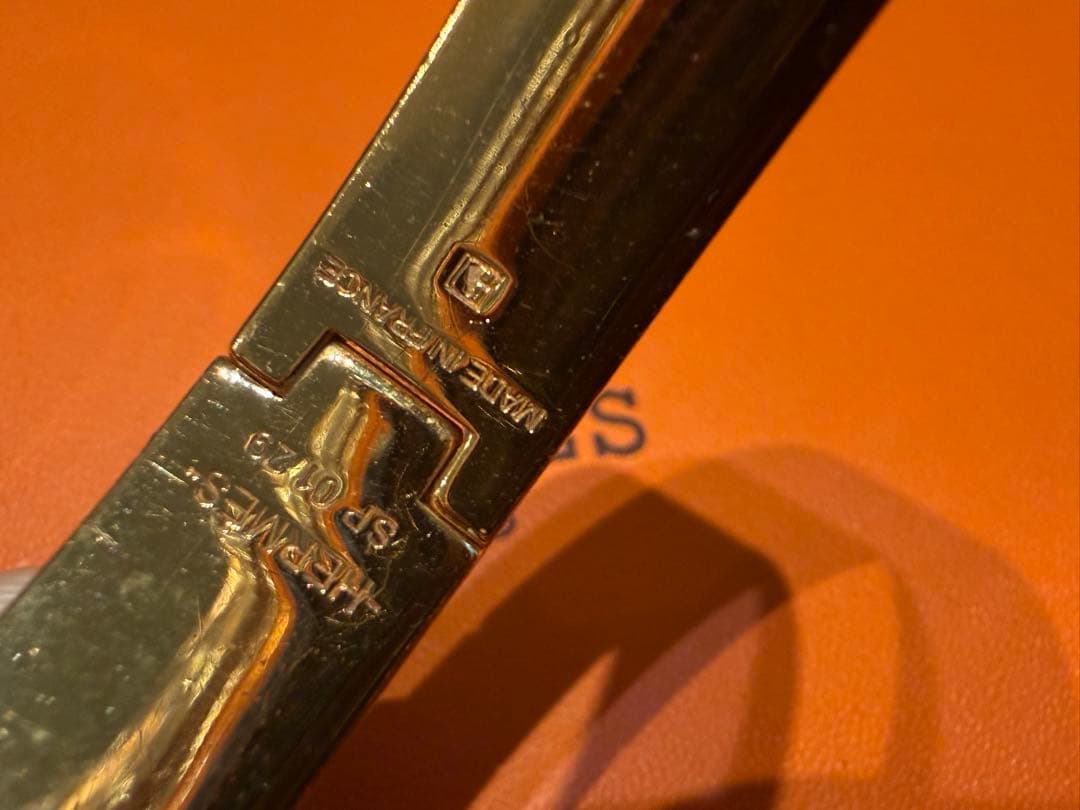 HERMES エルメス クリックH ブレスレット ゴールド×ブラック　箱あり