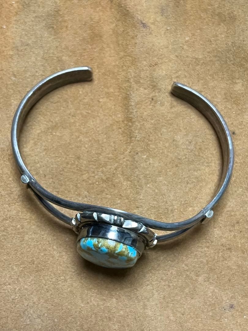 インディアンジュエリーバングル　ターコイズ　スターリングシルバー