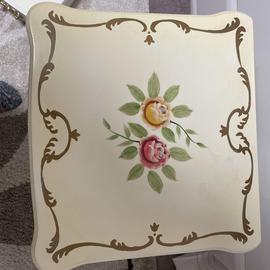 T*Ｋ様 4段 チェスト 55cm クラック仕上げ 白家具 姫系アンティーク 猫