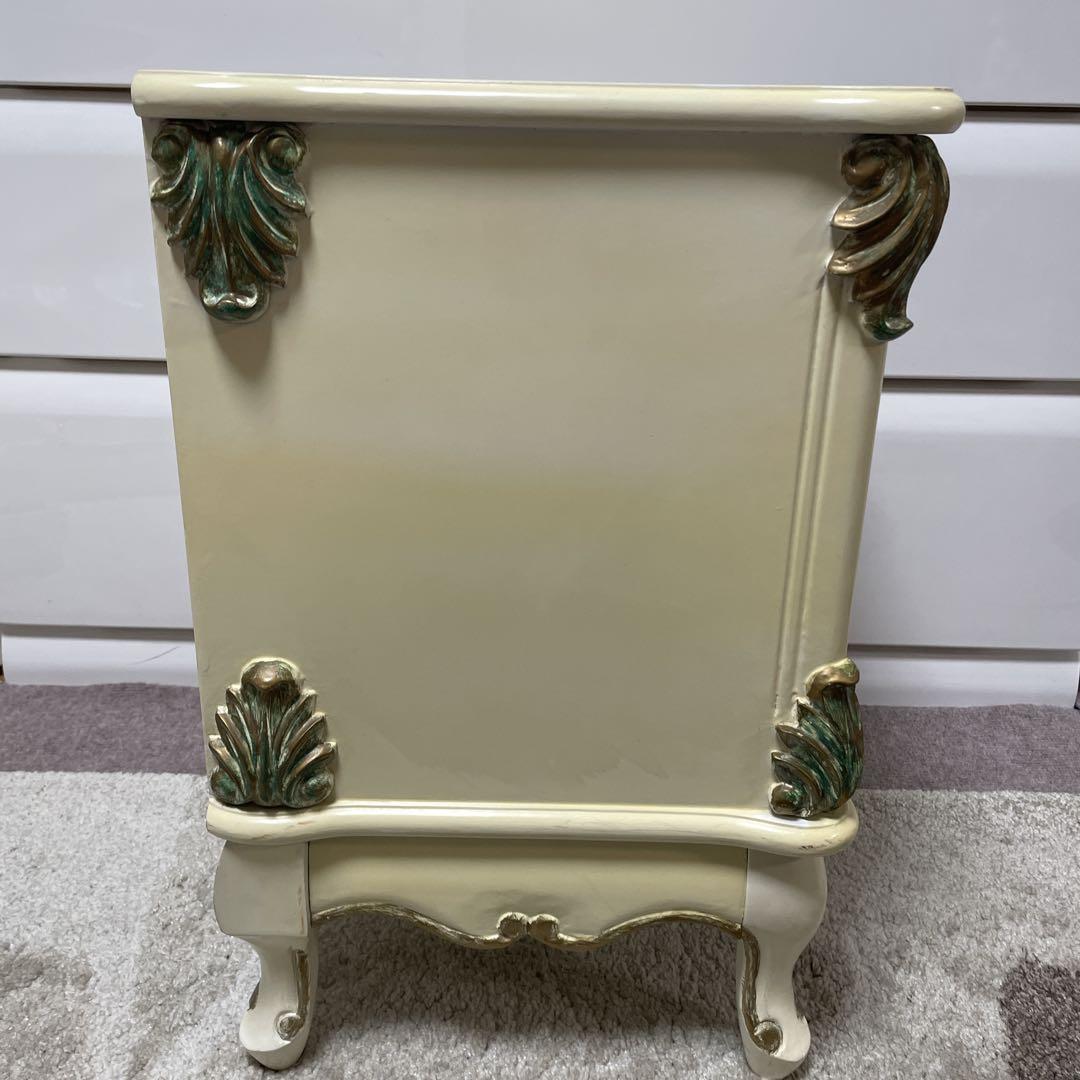 T*Ｋ様 4段 チェスト 55cm クラック仕上げ 白家具 姫系アンティーク 猫