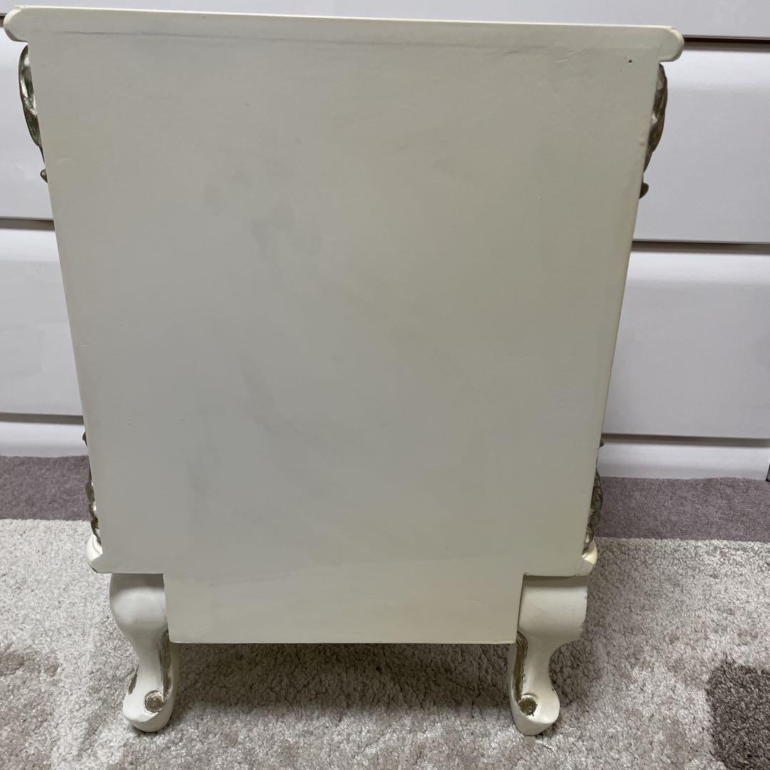 T*Ｋ様 4段 チェスト 55cm クラック仕上げ 白家具 姫系アンティーク 猫