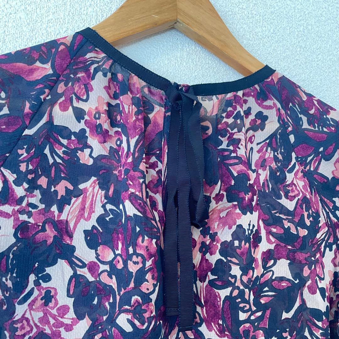 アナイ 38 アートフローラルプリント ブラウス アシメパンツ セットアップ