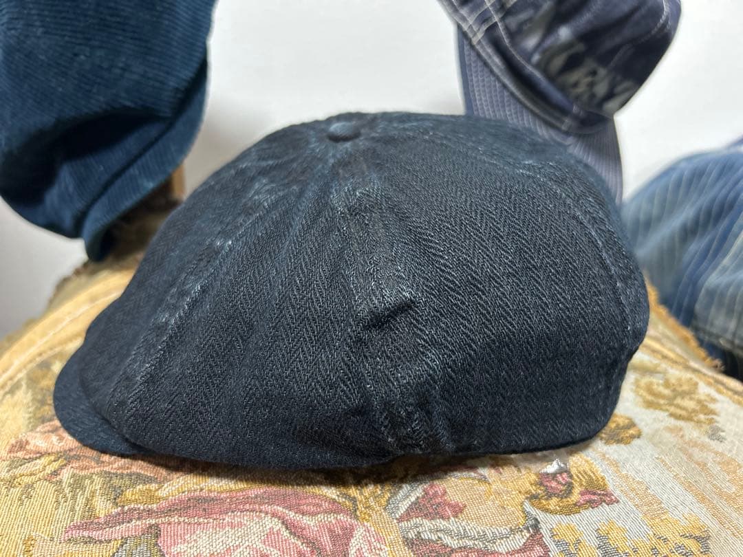 超希少　インディゴ染め　ヘリンボーン　ニュースボーイキャップ　RRL