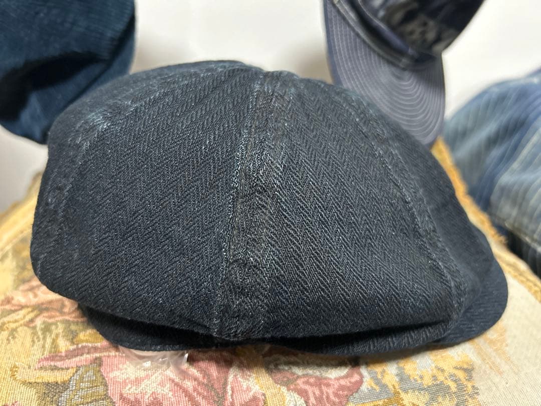超希少　インディゴ染め　ヘリンボーン　ニュースボーイキャップ　RRL