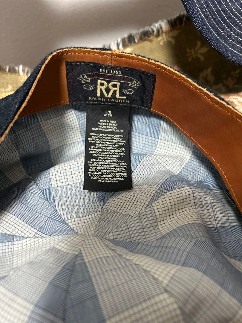 超希少　インディゴ染め　ヘリンボーン　ニュースボーイキャップ　RRL