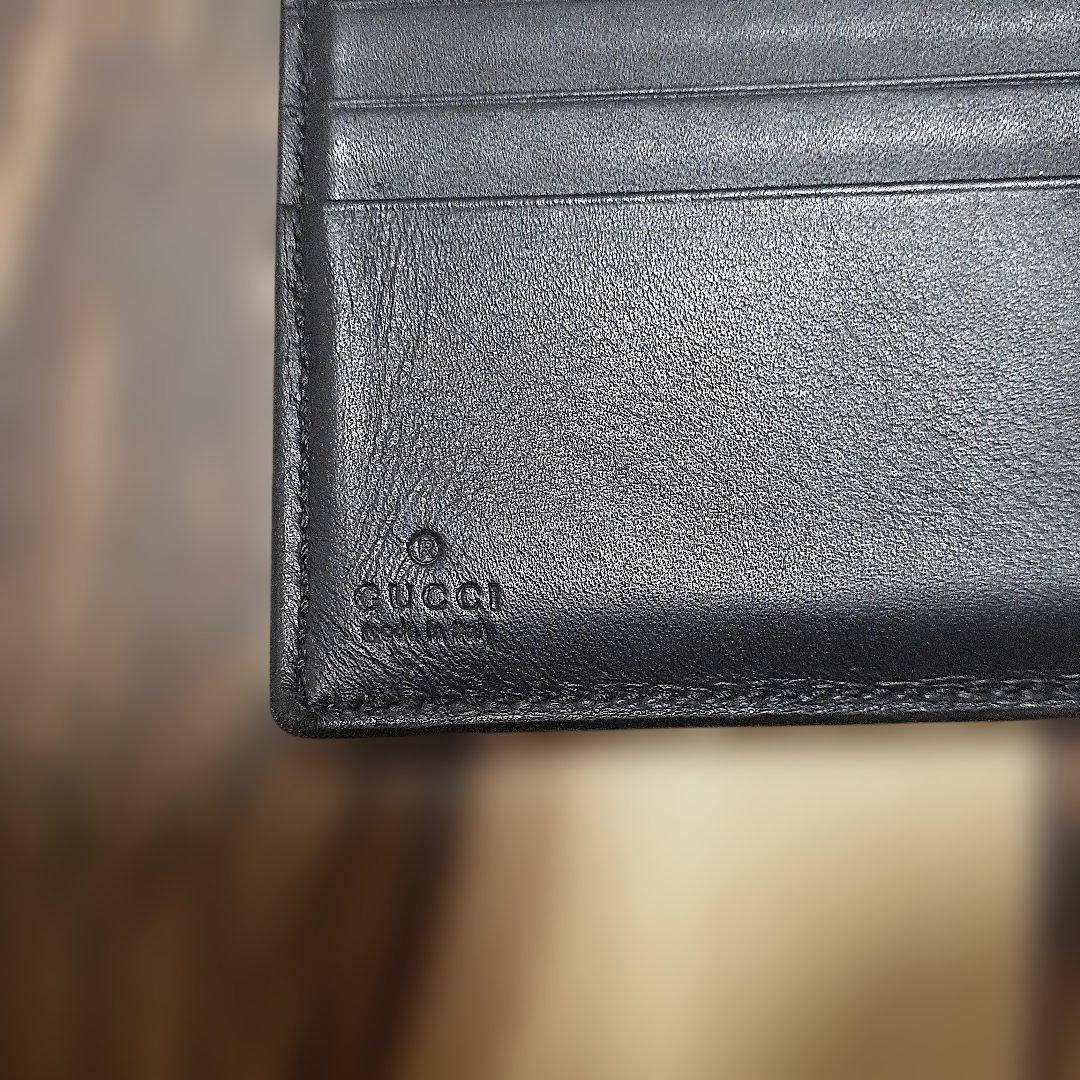 【本日限定値下】GUCCI 二つ折り財布 黒/ベージュ