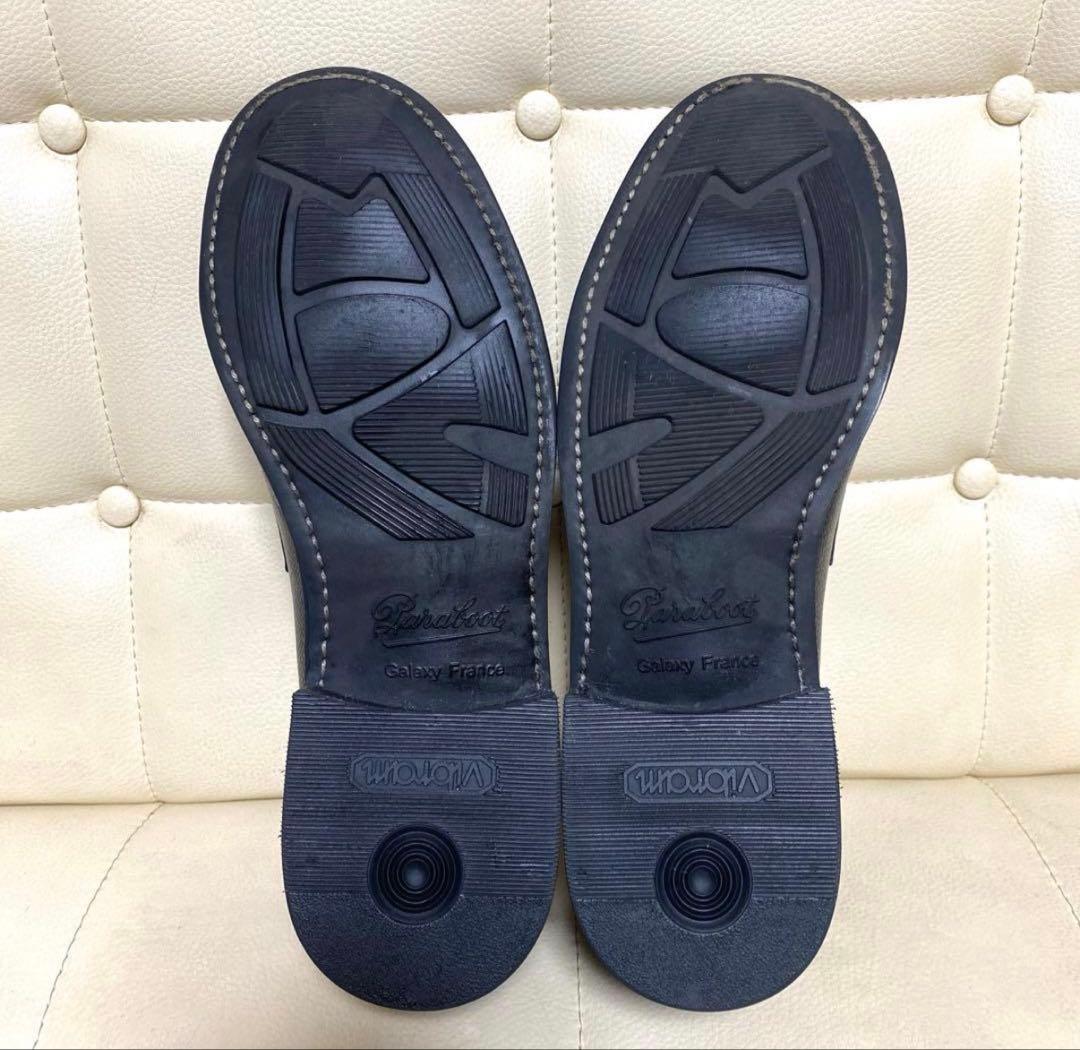 パラブーツ アドニス シボ革 ローファー 7 ブラック