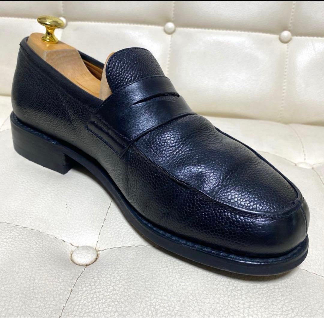 パラブーツ アドニス シボ革 ローファー 7 ブラック