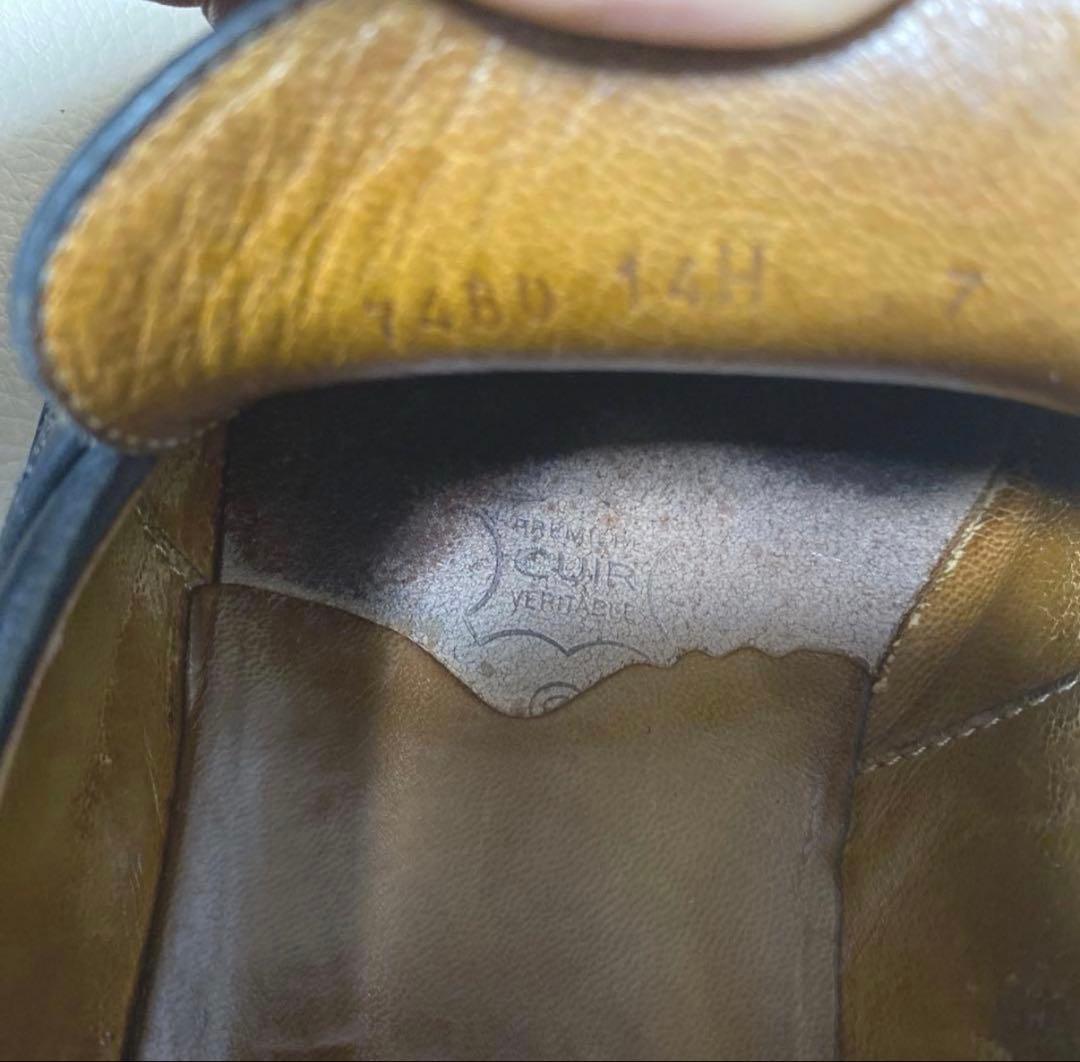 パラブーツ アドニス シボ革 ローファー 7 ブラック