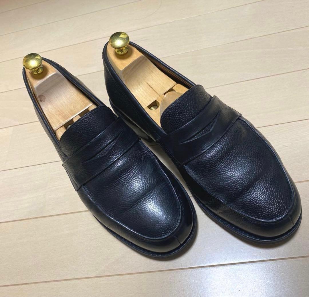 パラブーツ アドニス シボ革 ローファー 7 ブラック