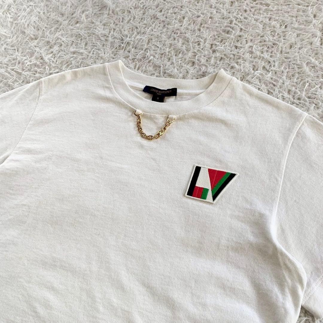 LOUIS VUITTON　ルイヴィトン　LVパッチクロップトップTシャツ　S