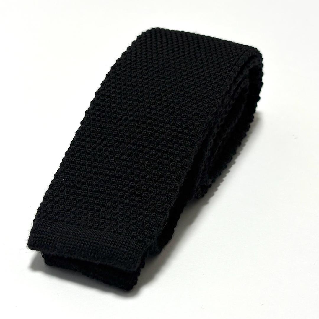 ⭐️新品未使用 BEAMS PLUS イタリア製 ウールニットタイ 黒