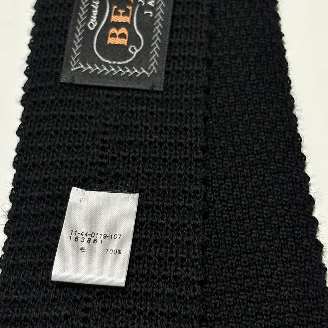 ⭐️新品未使用 BEAMS PLUS イタリア製 ウールニットタイ 黒