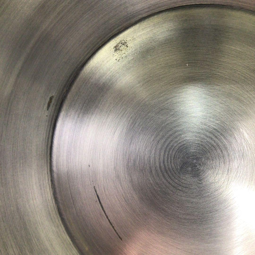 Ｒ５６６　建水　金属製『金谷宗林造』『瓔珞彫』『茶こぼし』　共箱　茶道具