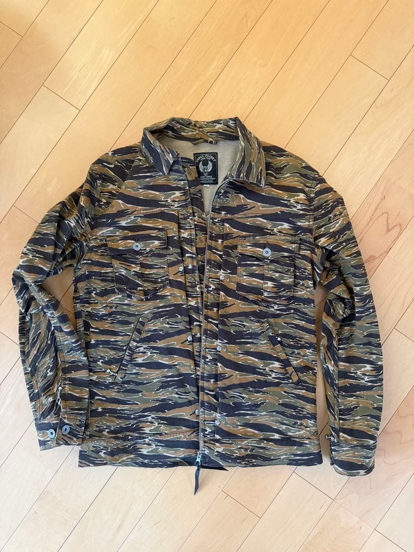 SKULL FYIGHT スカルフライト タイガー カモ ジャケット 2XL