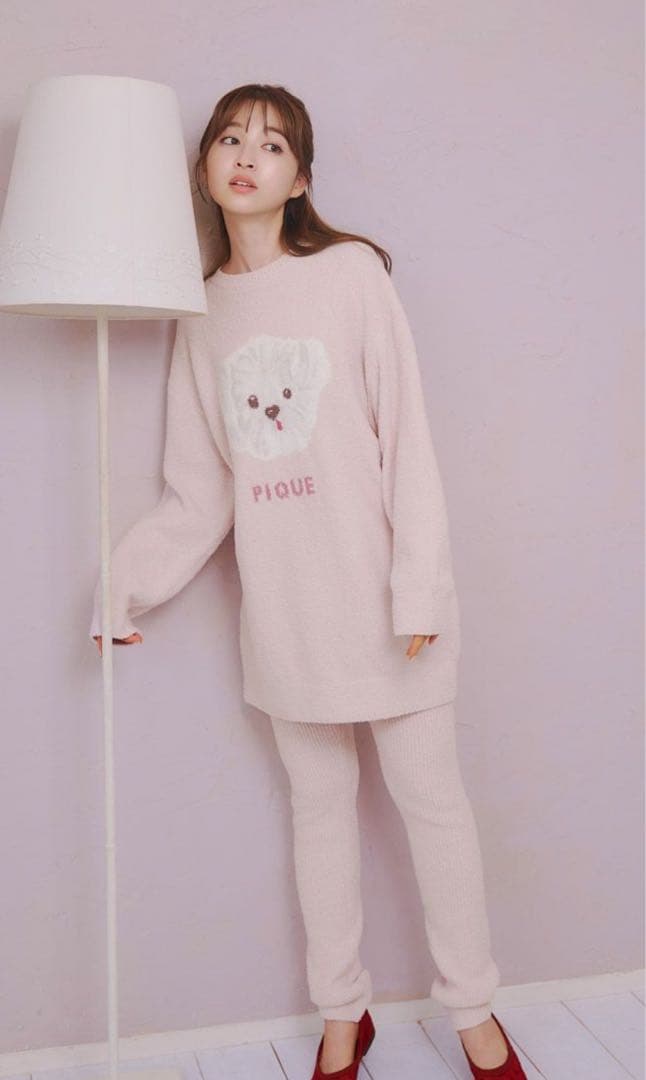 【新品未使用】メレンゲDOG ジャガードミニワンピース＆リブレギンスセット