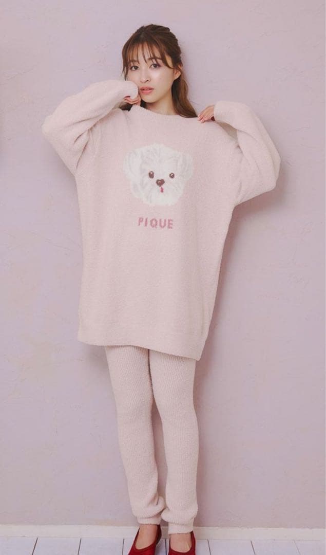 【新品未使用】メレンゲDOG ジャガードミニワンピース＆リブレギンスセット