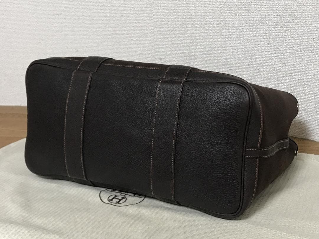 希少【超美品】エルメス ガーデンパーティー トート バッグ ダークブラウン