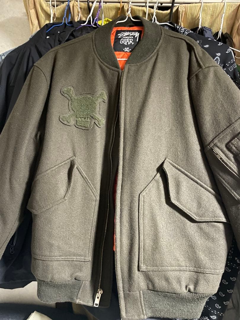 Stüssy MA-1 フライトジャケット XL オリーブ