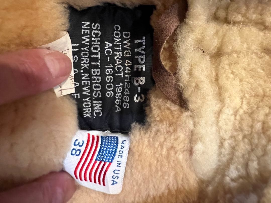 ショット　b3 ムートンジャケット　フライト　 USA 90s ヴィンテージ