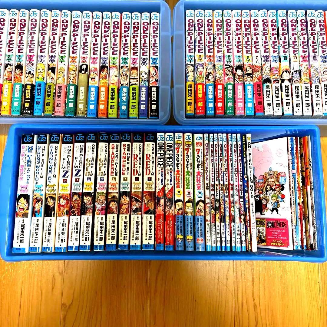 全巻・初版　初版帯・新刊案内付き　ワンピース全巻セット＋おまけ多数　コンプリート