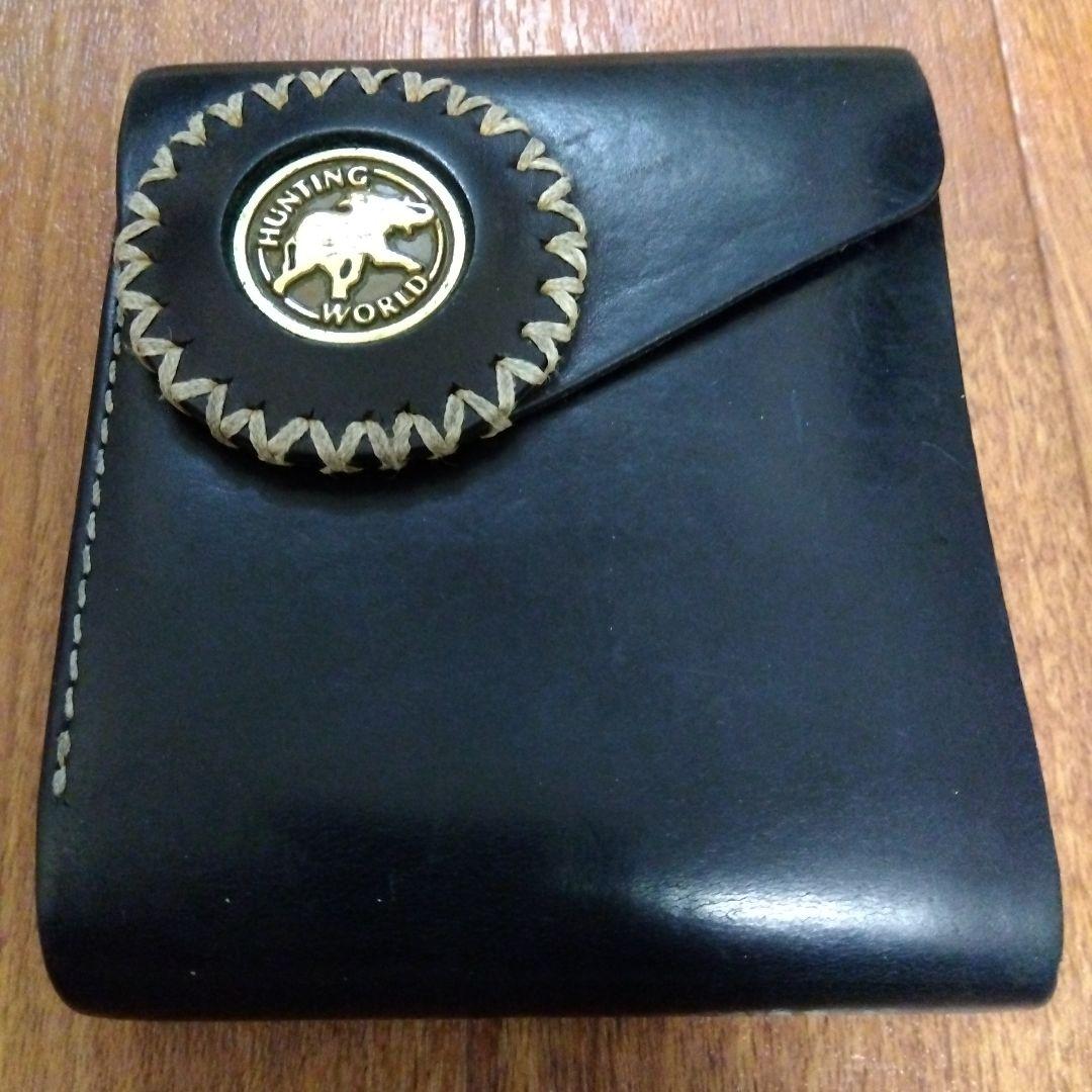 【レア 限定50個 定価約14万円】HUNTING WORLD 黒 二つ折り財布