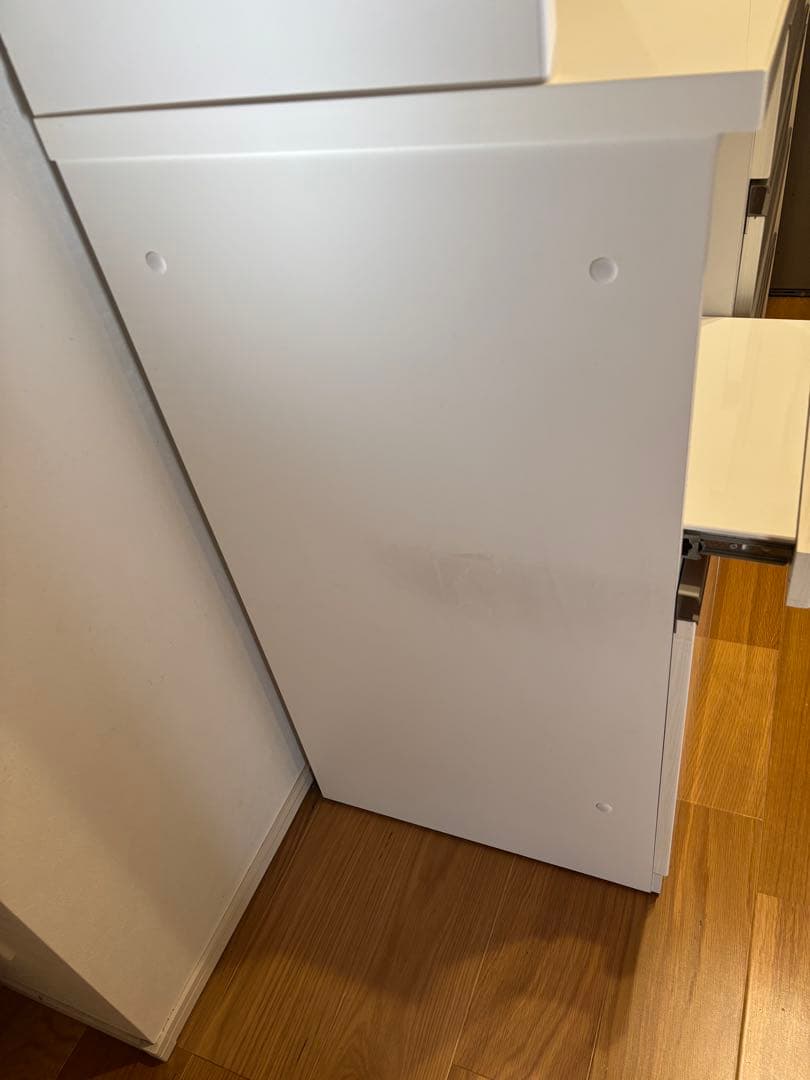 ニトリ　リガーレ　ホワイトキャビネット 食器棚・キッチンカウンター　上置き棚付き