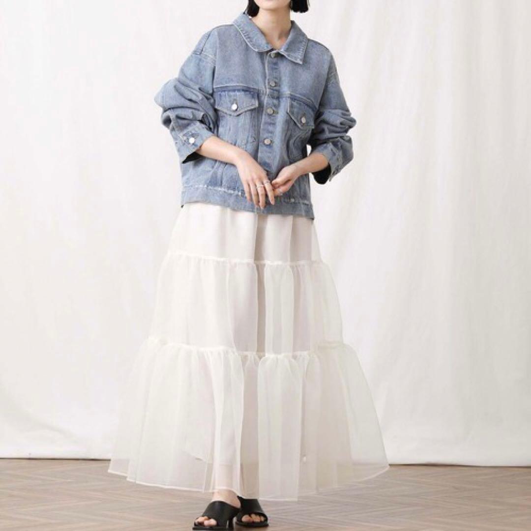 【美品】anana アナナ オーバーサイズデニムジャケット グレディブリリアン