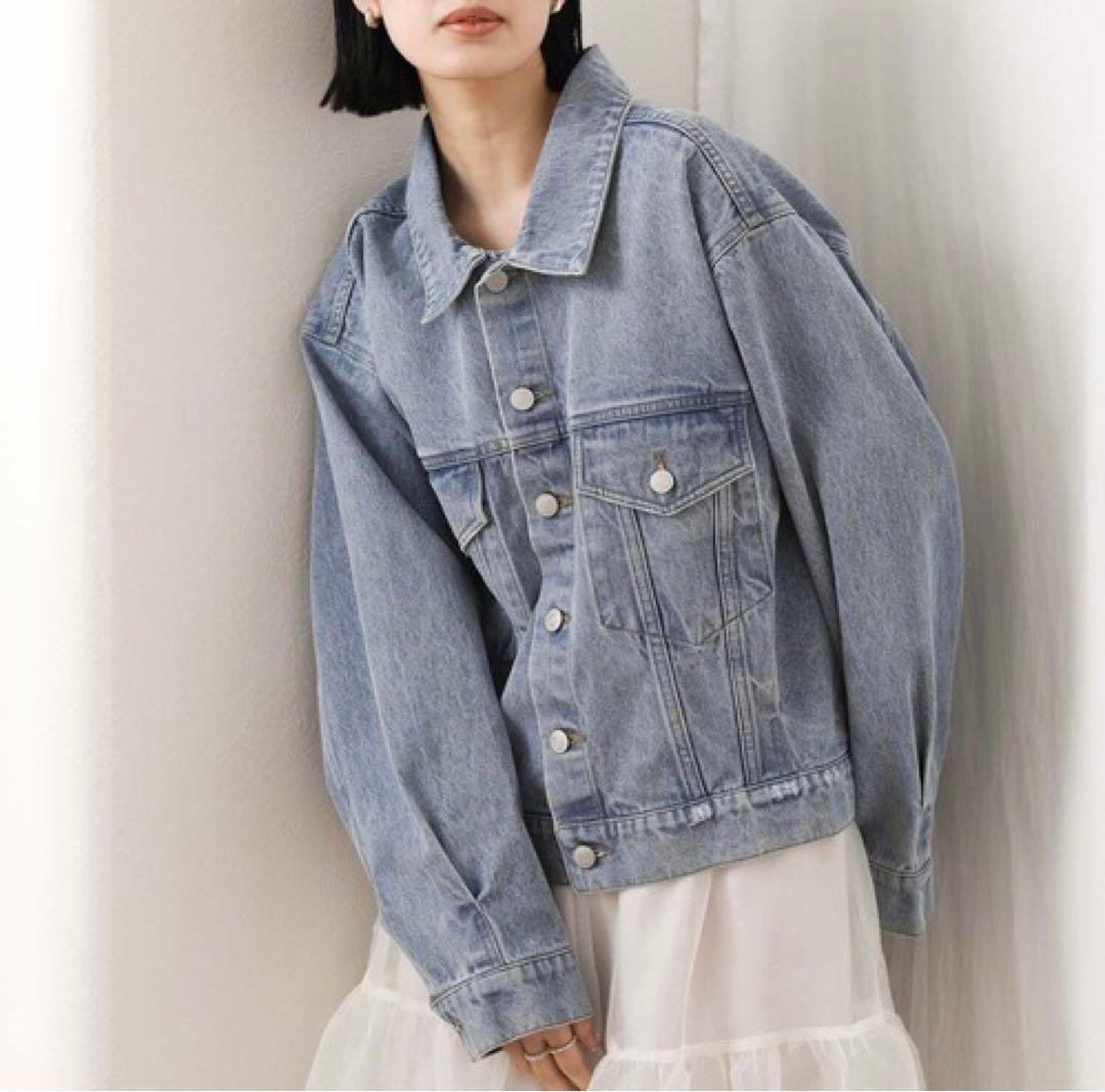 【美品】anana アナナ オーバーサイズデニムジャケット グレディブリリアン