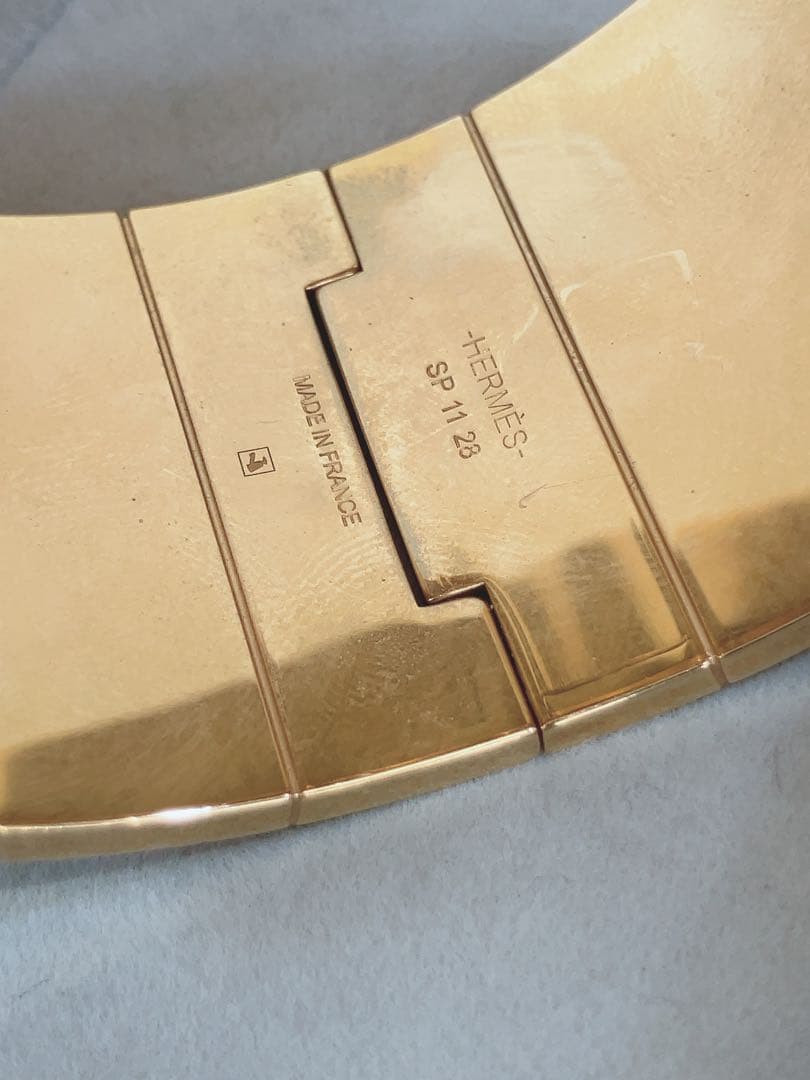 ★HERMES ワイドバングル キリン 三美神のヒンジ付きブレスレット