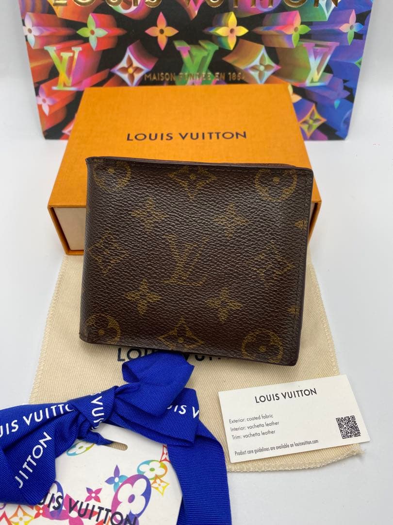 新型 ルイヴィトン　モノグラム ブラック　ポルトフォイユマルコ　折り財布