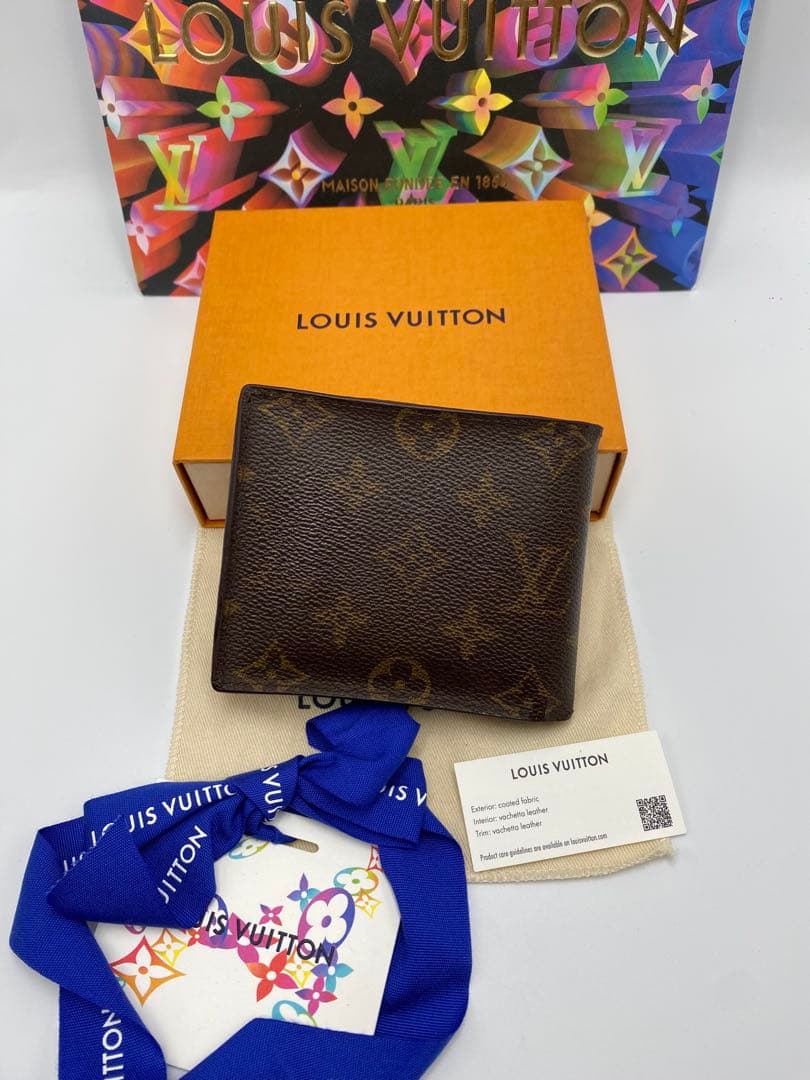 新型 ルイヴィトン　モノグラム ブラック　ポルトフォイユマルコ　折り財布