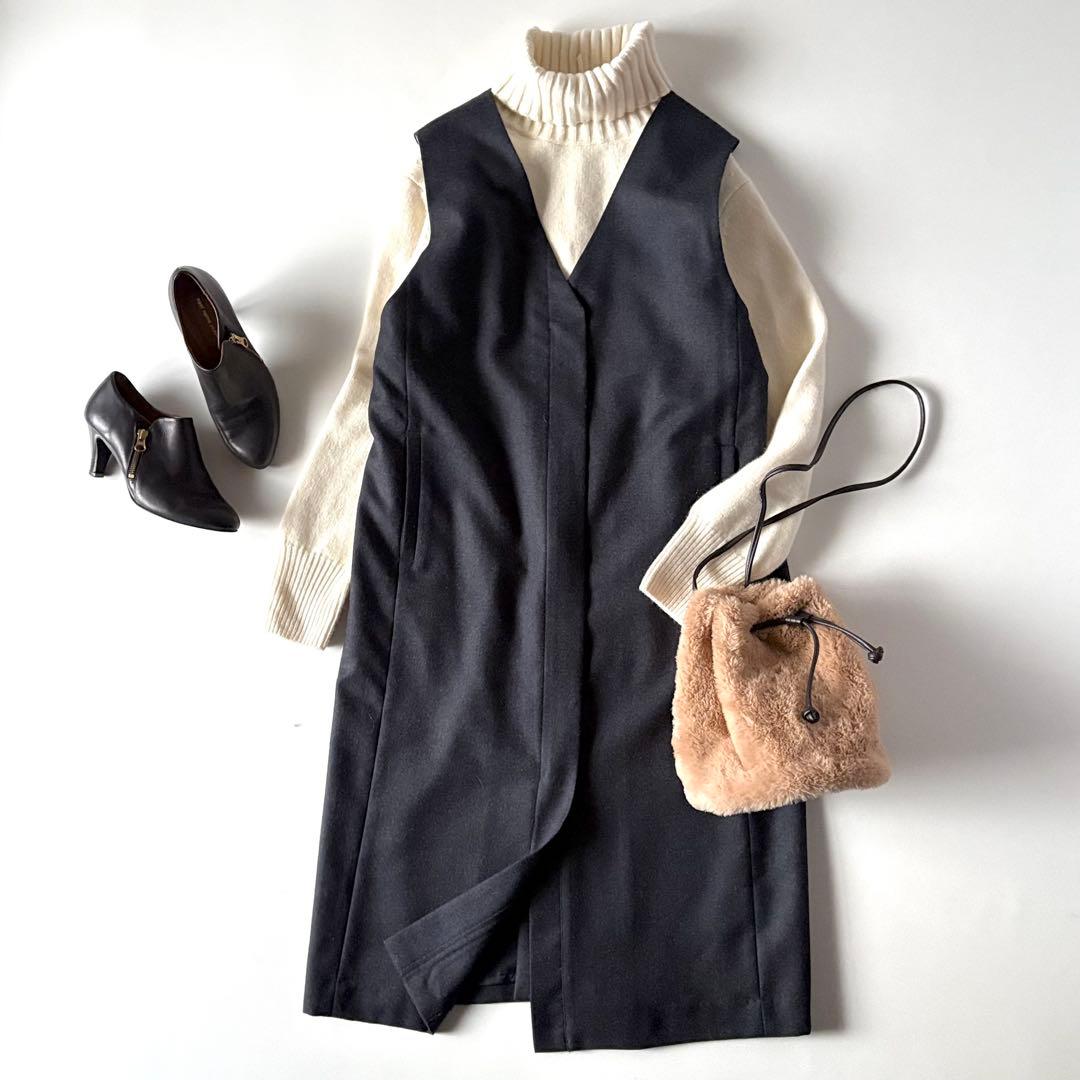 極美品　定価34,100円　ヒューマンウーマン　2WAY　ジップジレ　ワンピース