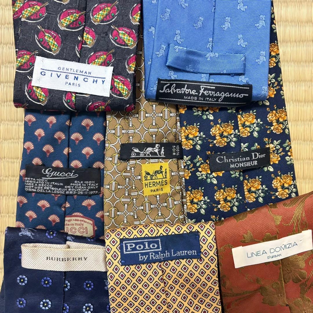 ハイブランドネクタイ 50本セット 全てシルク バーバリー エルメス まとめ売り