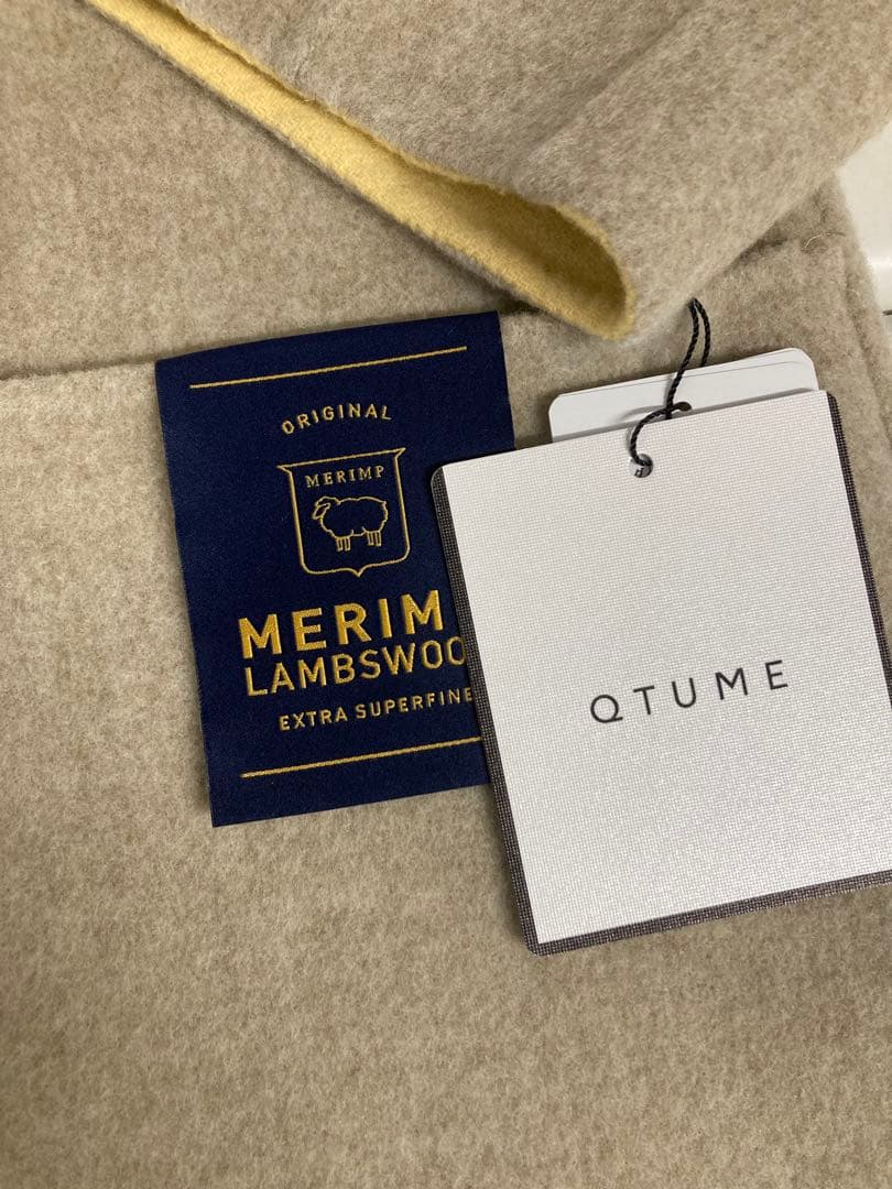 新品タグ付　定価52,800円　配色　バイカラー ロングコート　オーバーサイズ