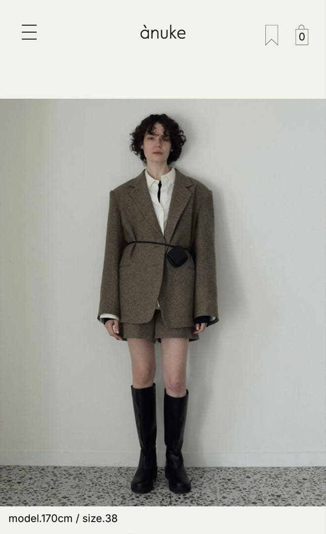 【新品未使用タグ付き】anuke Herringbone Short Pants