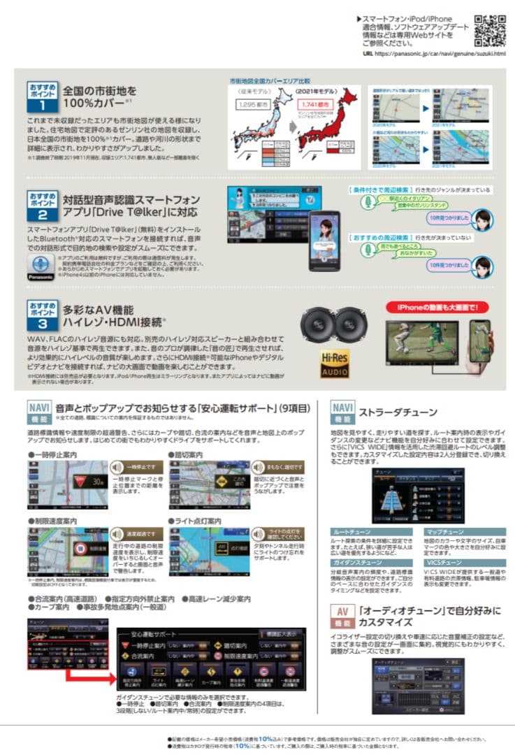 PanasonicCN-RZ866ZAスズキ純正8型/ジムニー専用ドラレコセット