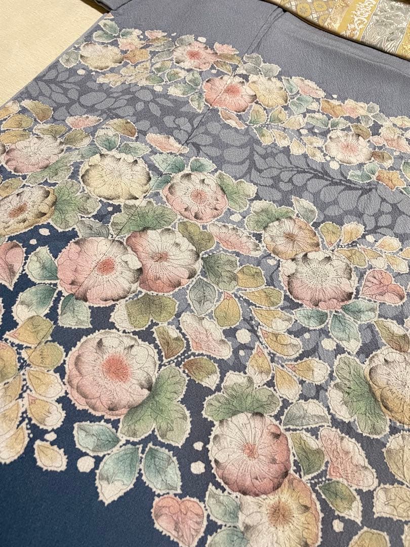 訪問着フルセット　辻ヶ花　作家　落款　正絹　絞り　ぼかし　入学式　結婚式