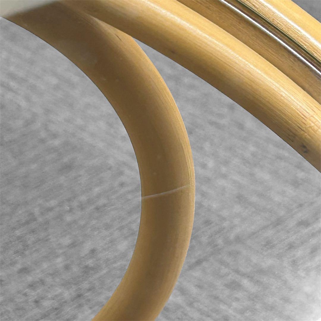 【状態良好】unico WEAVA ウィーバ サイドテーブル ラタン ガラス天板