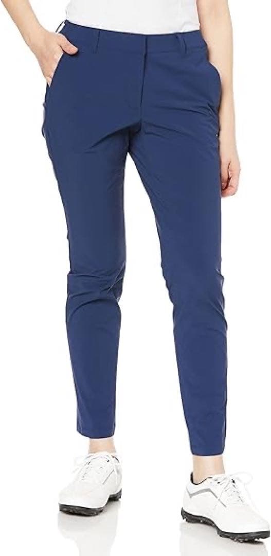 紺　ネイビー　パンツ はっ水 ストレッチ ゴルフ　スポーツ レディース　S