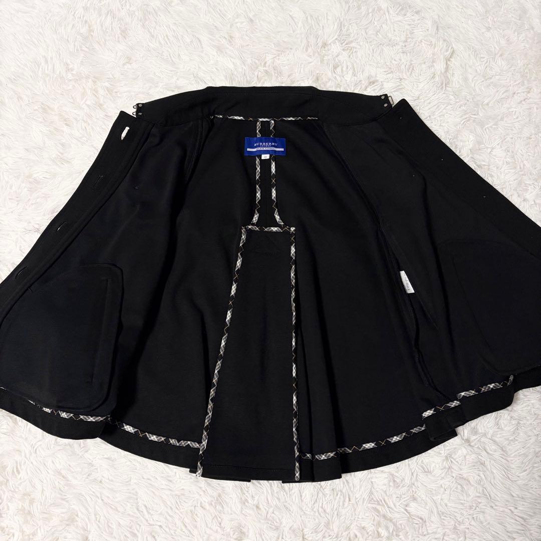 【極美品】バーバリーブルーレーベル ポンチョ ジャケット 38 ブラック