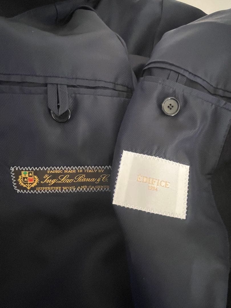 EDIFIE ウールカシミアチェスターコート　LOROPIANA 48サイズ