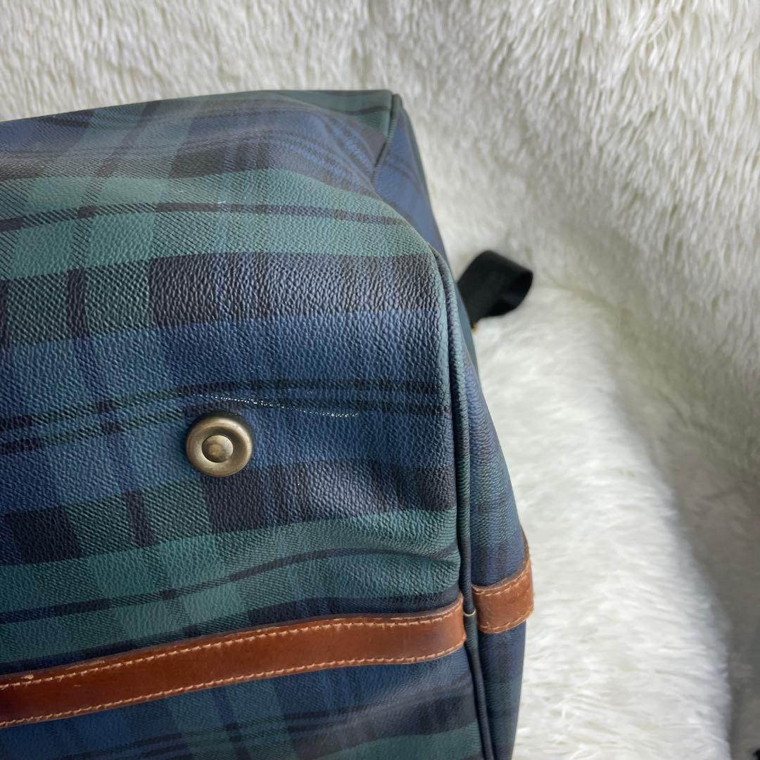 【美品】ポロラルフローレン ボストンバッグ　チェック柄　大容量 旅行 2way