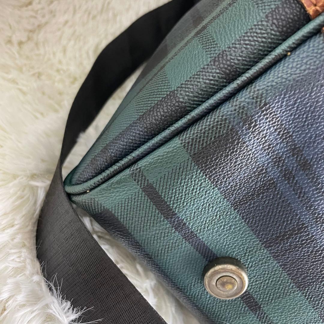 【美品】ポロラルフローレン ボストンバッグ　チェック柄　大容量 旅行 2way