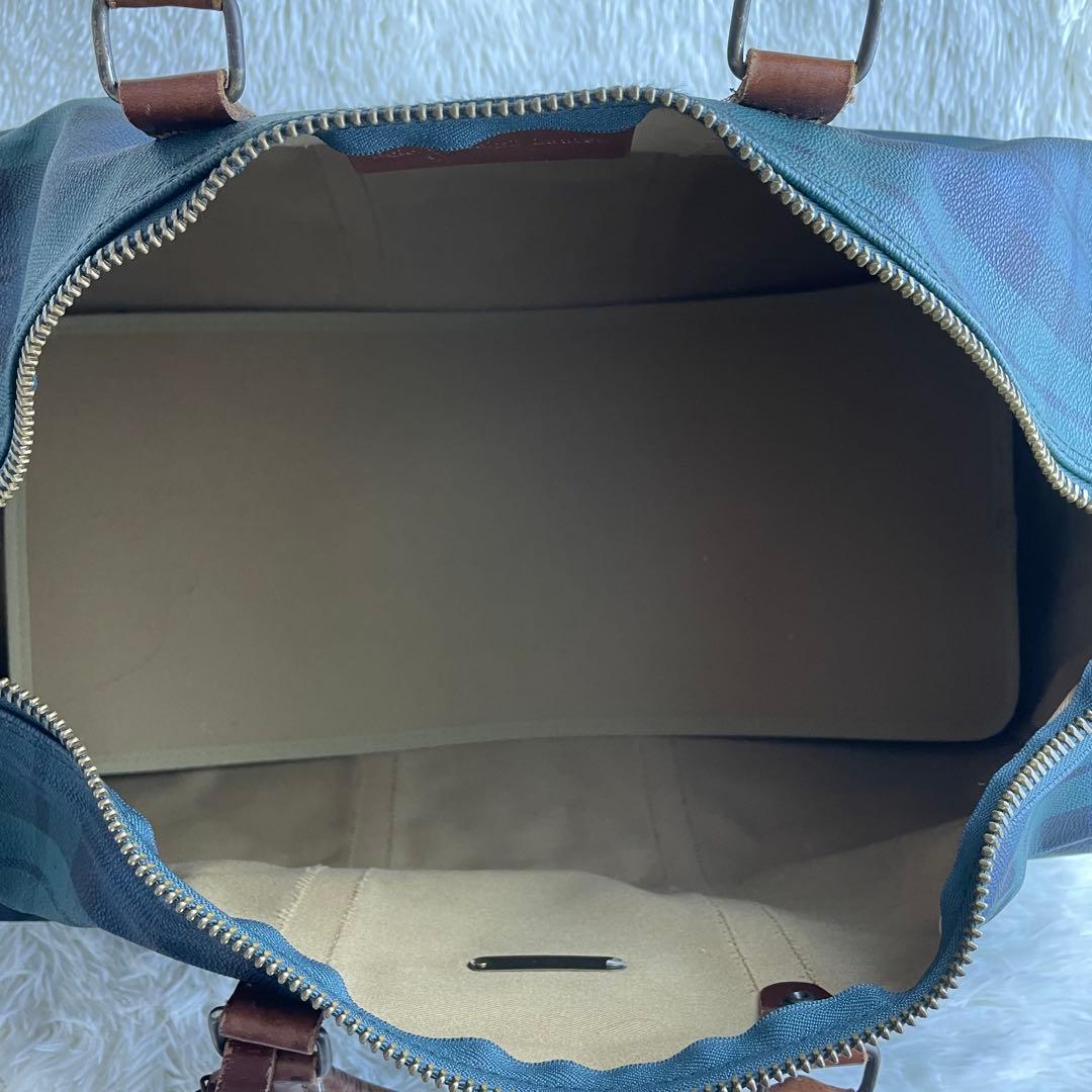 【美品】ポロラルフローレン ボストンバッグ　チェック柄　大容量 旅行 2way