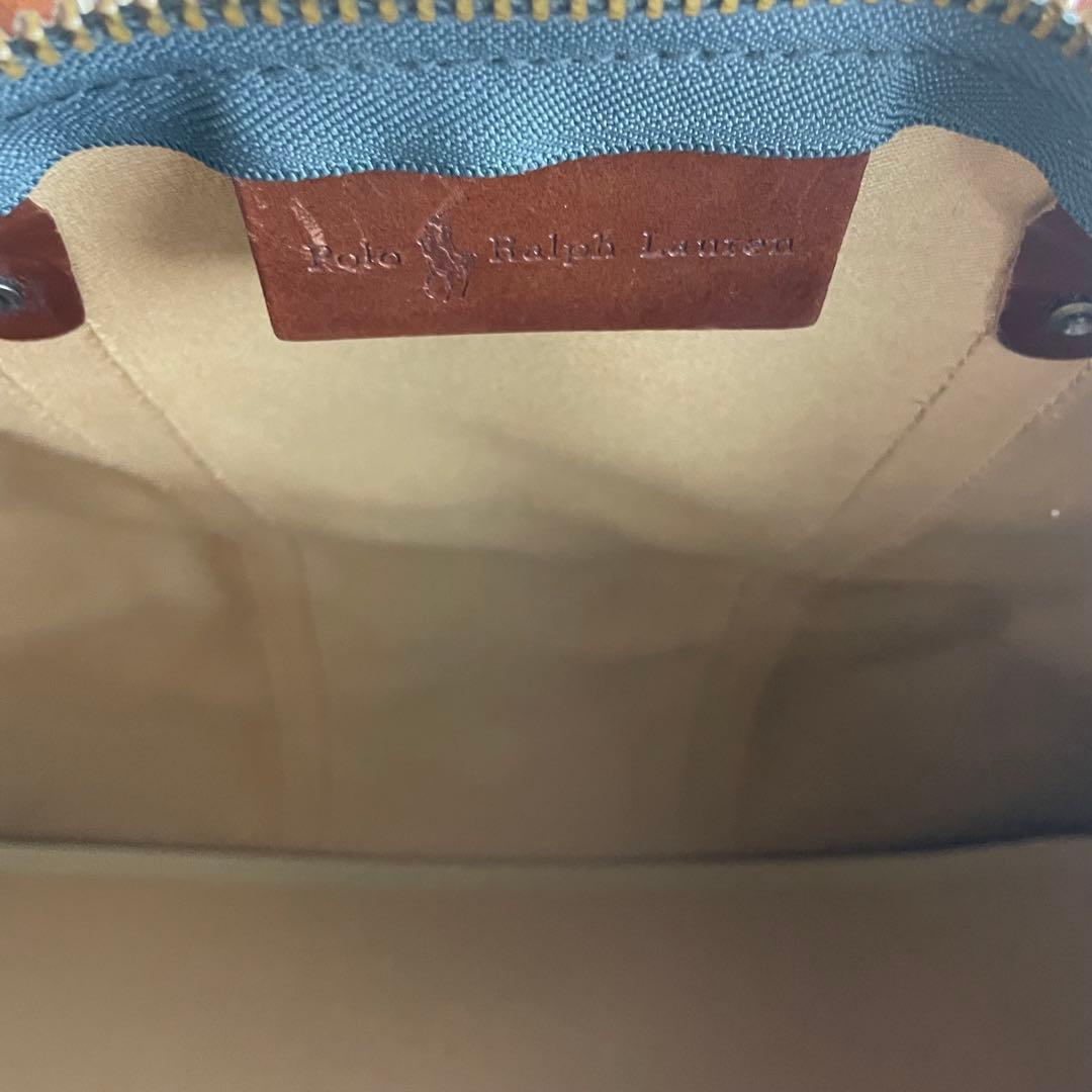 【美品】ポロラルフローレン ボストンバッグ　チェック柄　大容量 旅行 2way